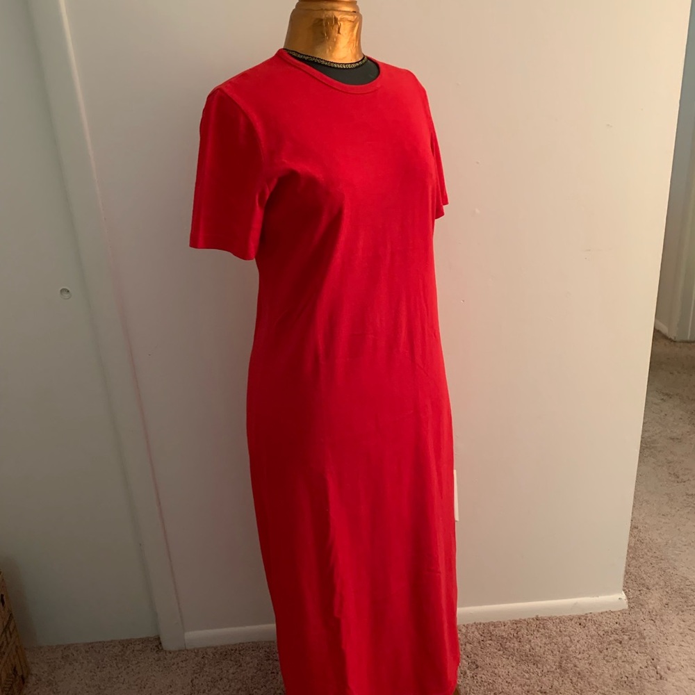 Casual Red T-Shirt Dress